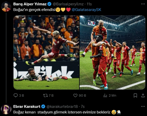 Ebrar Karakurt'tan Barış Alper Yılmaz'ın derbi paylaşımına olay yanıt