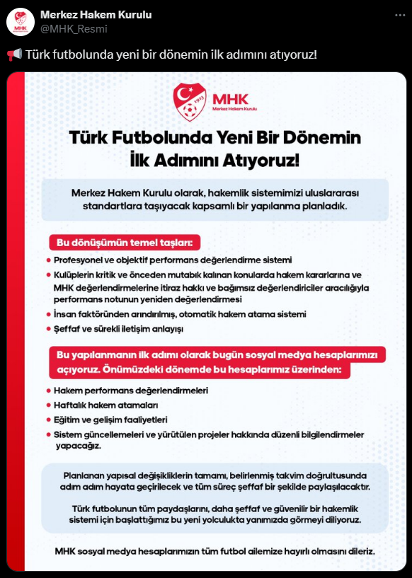 Türk futbolunda yeni dönem: İlk paylaşım bile geldi