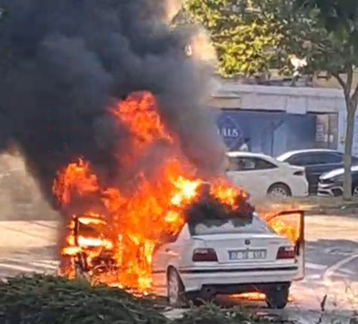 Çorlu’da korku dolu anlar: LPG’li otomobil alev topuna döndü