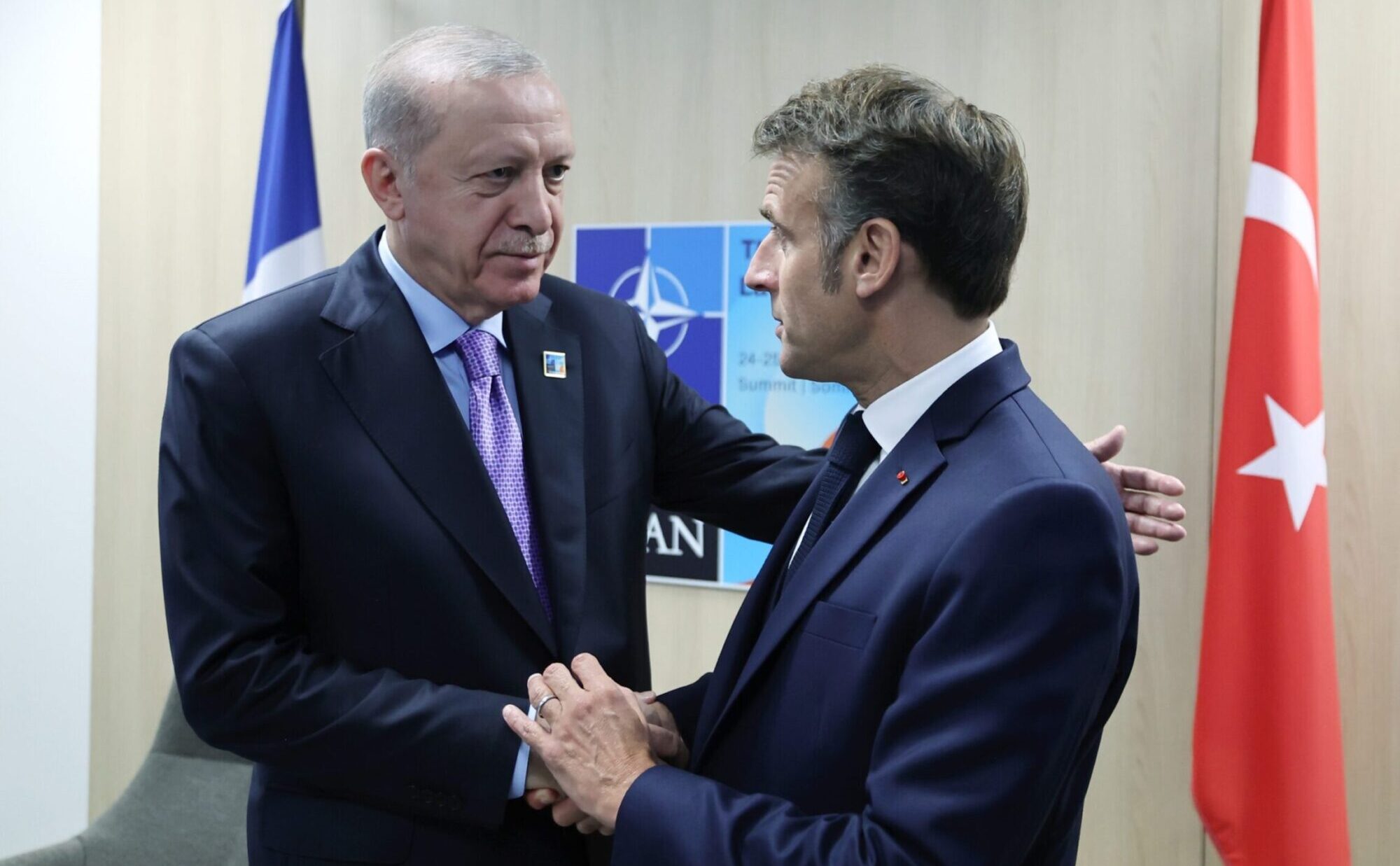 Erdoğan, Fransa Cumhurbaşkanı Macron ile görüştü
