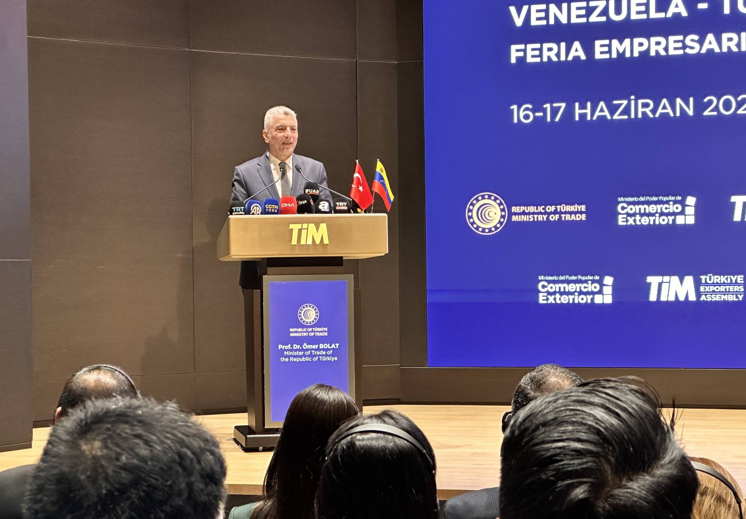 Türkiye ile Venezuela arasında ticaret hacmi hedefi 3 milyar dolar