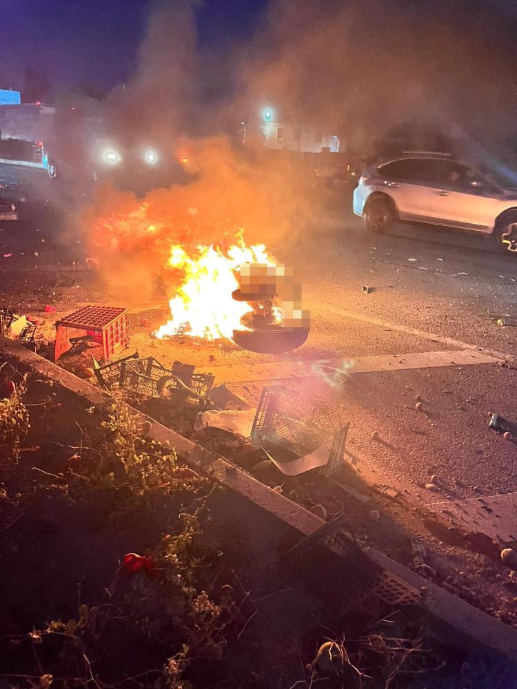 Motosiklet alev topuna döndü, sürücü yanarak hayatını kaybetti