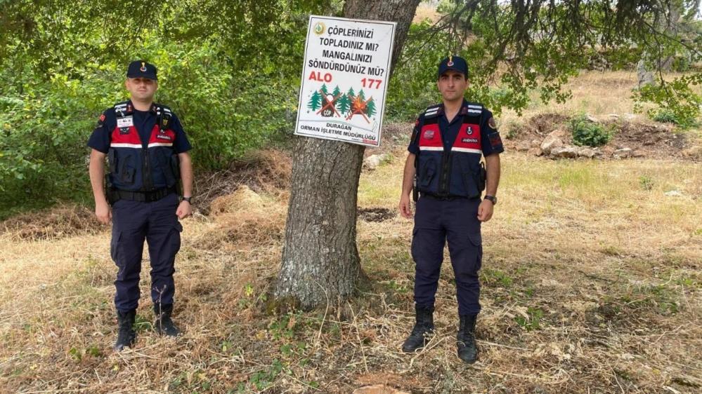 Sinop’ta ormanlık alanda ateş yakanlara ceza yağdı