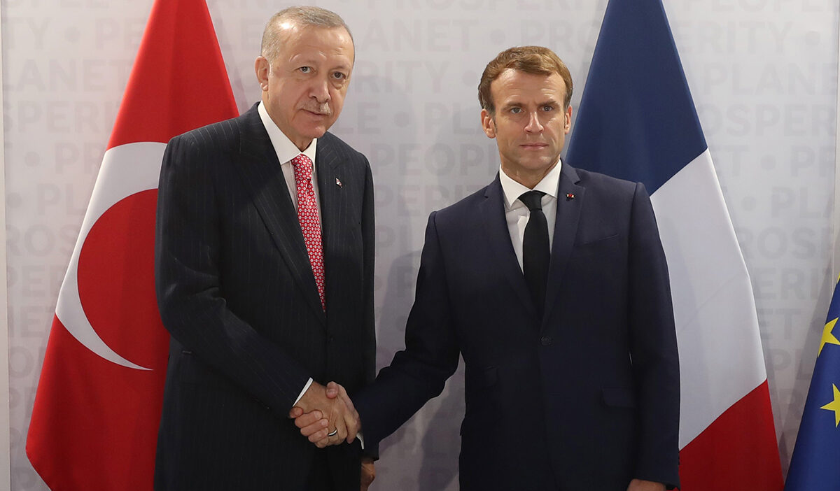 Cumhurbaşkanı Erdoğan, Fransa Cumhurbaşkanı Macron ile görüştü