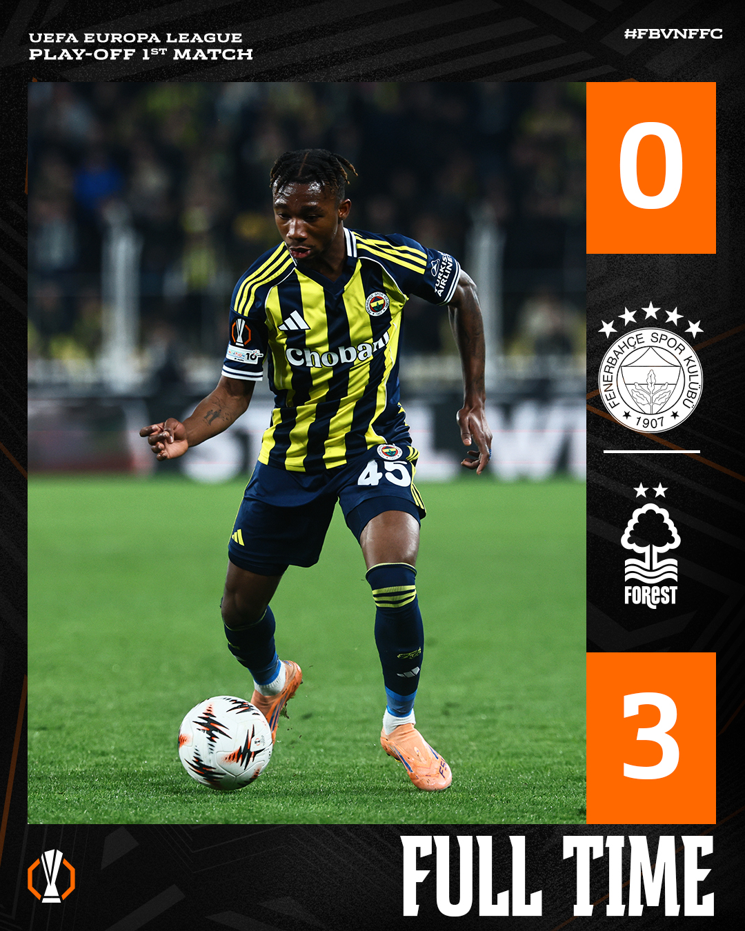 Fenerbahçe 0-3 Nottingham Forest