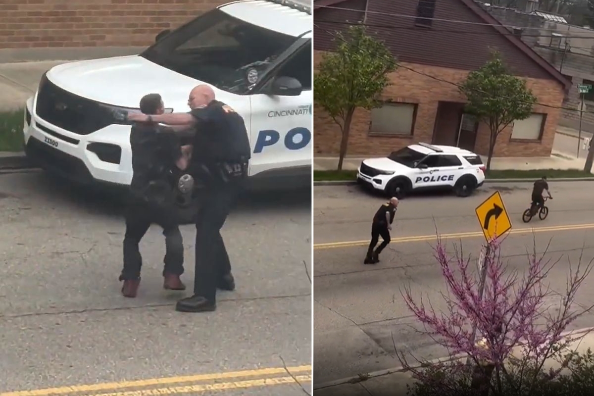 Polisle yaşanan arbede sonrası bisikletini alıp kaçtı